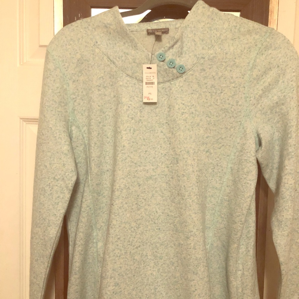 Talbots women’s heathered fleece wrap tunic